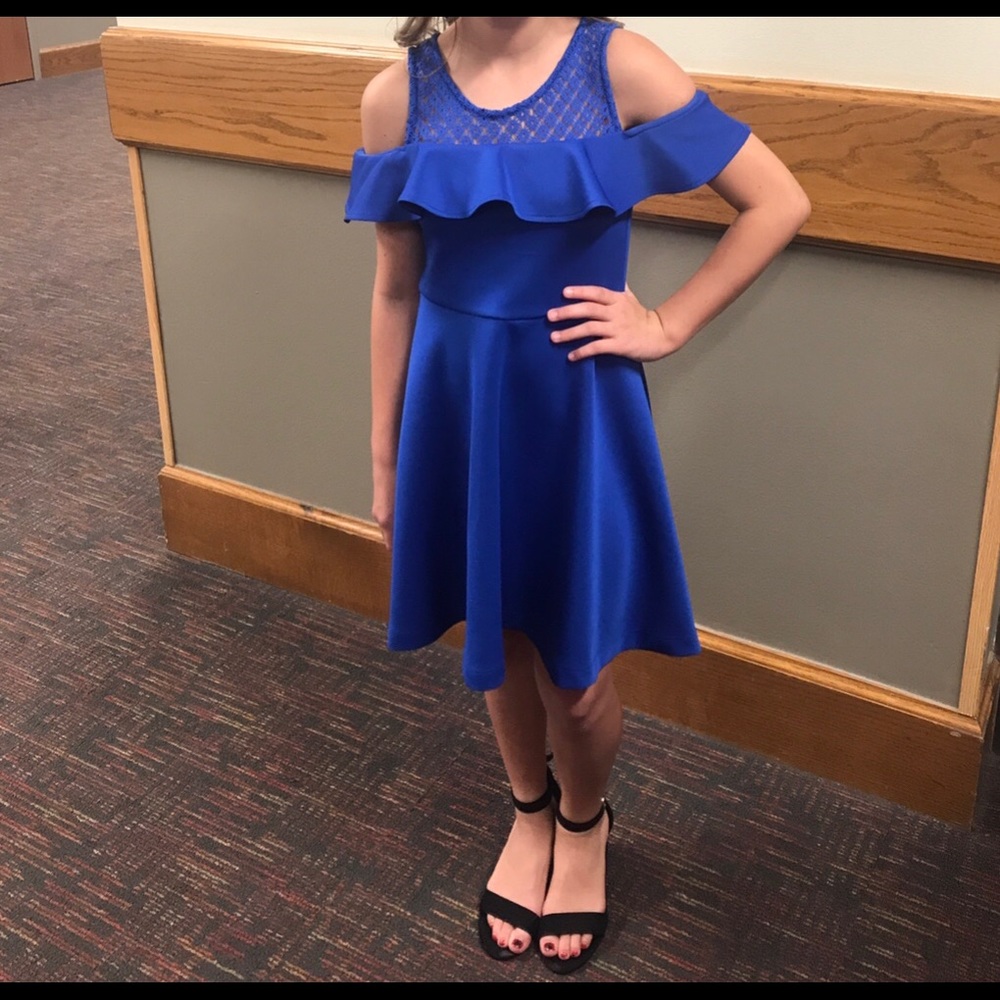 Girls royal blue dress size 8